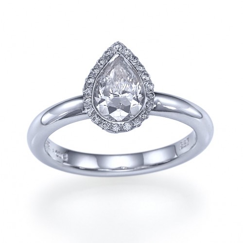 2 carat Pear Star Diamond Engagement Ring