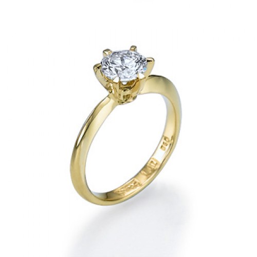 6 Prong Classico Classic Clarity Diamond Solitaire Engagement Ring