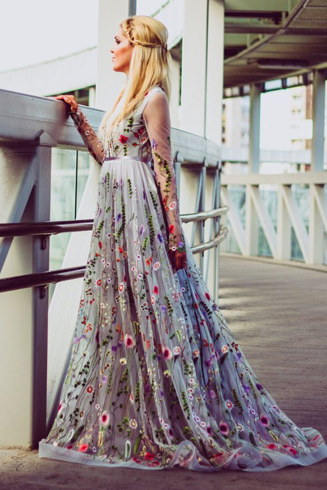 Colorful Floral Style Wedding Dresses 2