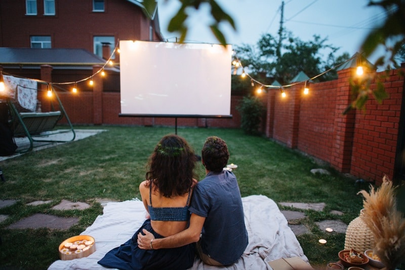 Dinner and a movie under the stars