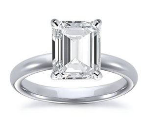 Emerald Cut Diamond Engagement Rings