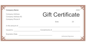 Gift Certificate