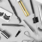 flat lay photo of lash extension tools