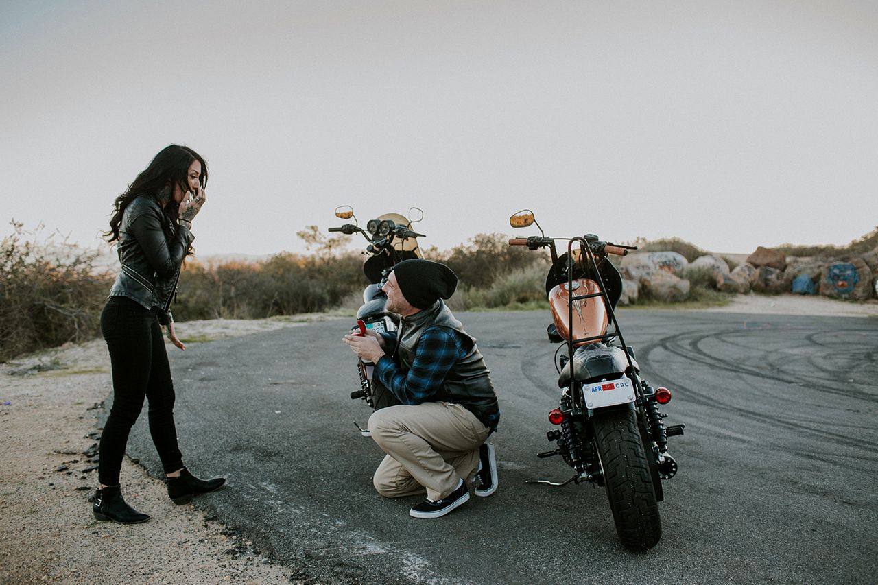 Motorcycle Marriage Proposal