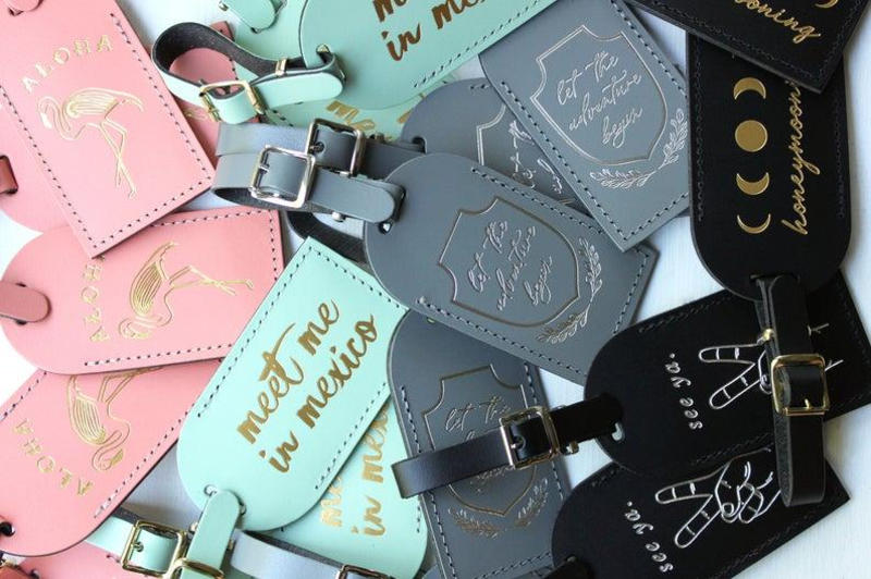 Personalized Leather Luggage Tags