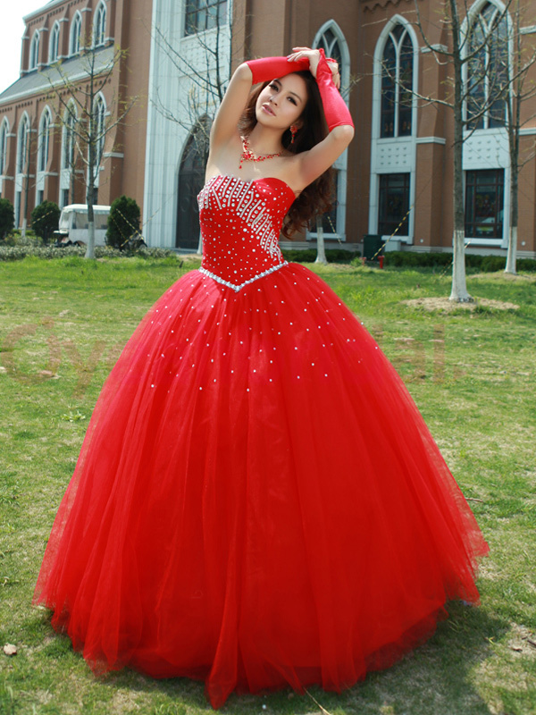 Quinceanera Gown Red