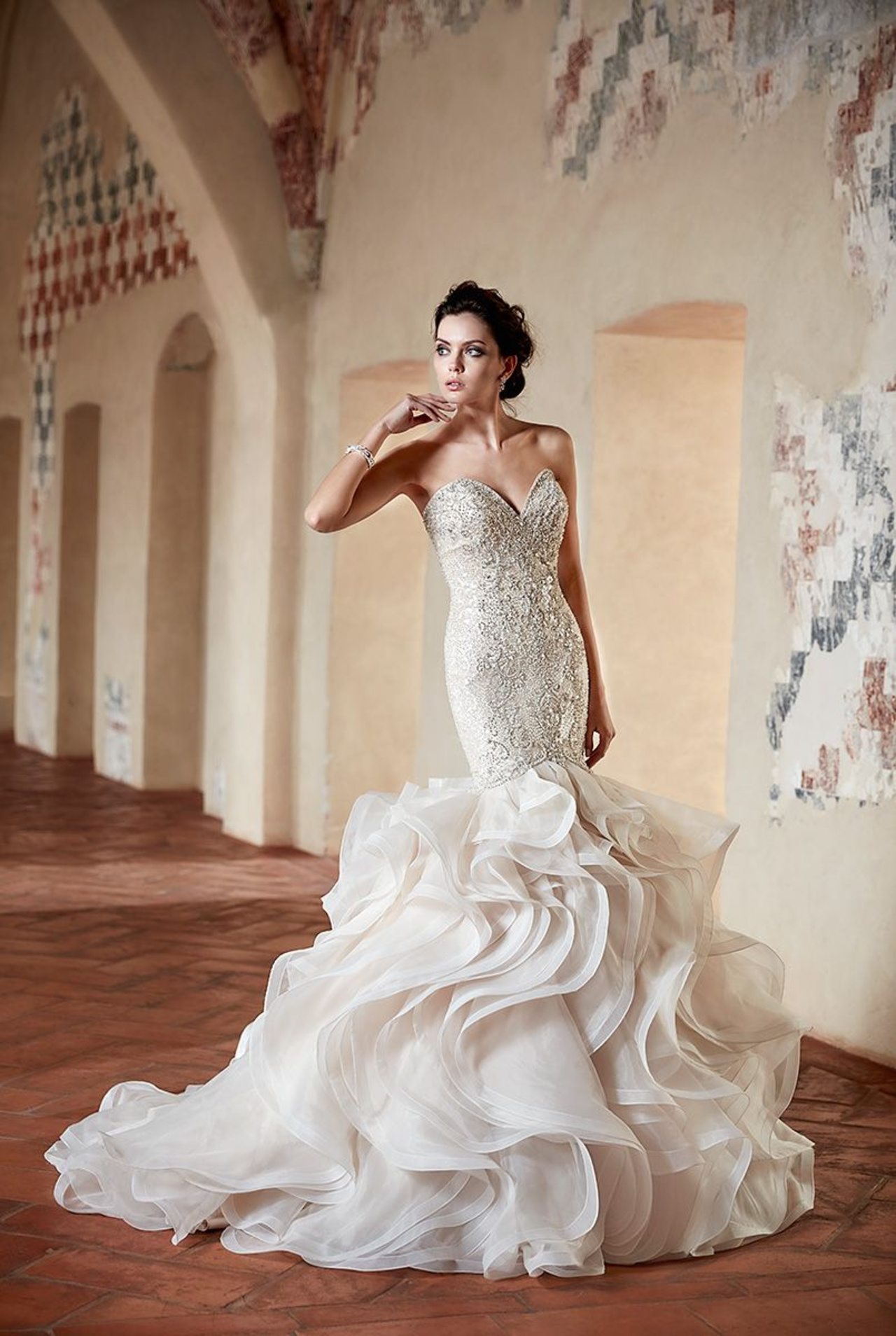 Ruffle Style Wedding Dresses 4