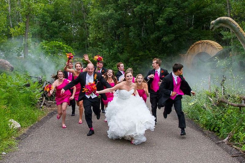 Running Wedding Photo