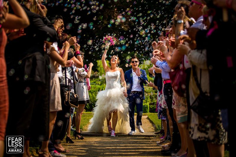 Sentimental Close-up Wedding Party Photo