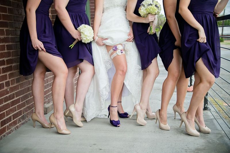 Shoe Show Off Wedding Party Photo