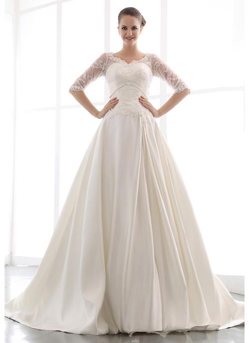 Triangle shape wedding dresses