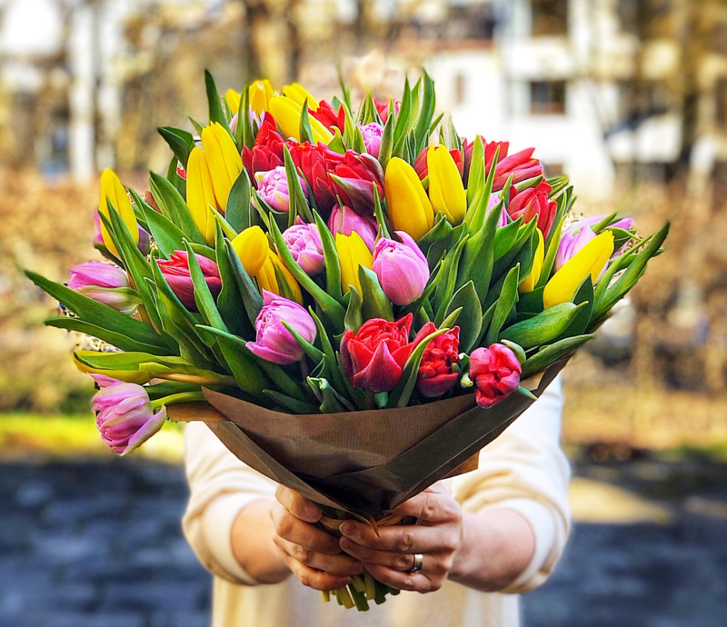 Tulips flower bouquet