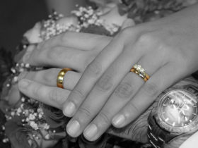 Wedding ceremony ring exchange