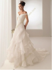 Beading Satin Ruffles Wedding Dress